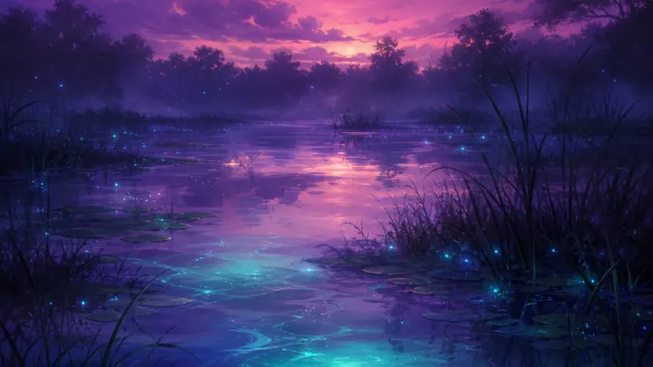 Twilight Mere pond